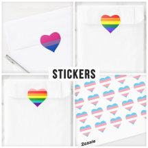 LGBTQ+ Pride Heart Stickers