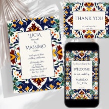 Azulejo Mediterranean tiles wedding