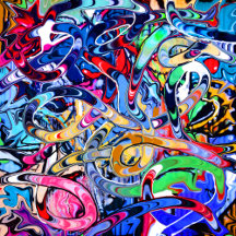 Colorful graffiti theme party supplies 