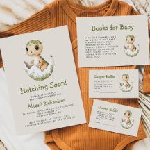Cute Hatching Soon Dinosaur Baby Shower