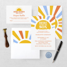 Here Comes The Son Boy Baby Shower Collection