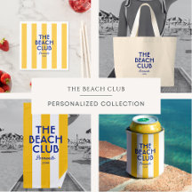 The Beach Club Sorrento Yellow Cabana Stripe