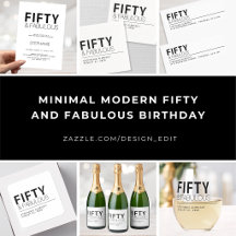 Minimal Modern Fifty and Fabulous Birthday - 01