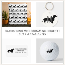 Dachshund Monogram Silhouette