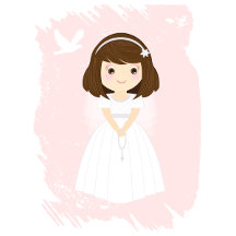 Communion Dove Brunette Girl
