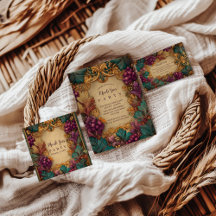 Opulent Grape Leaf Mardi Gras Masquerade