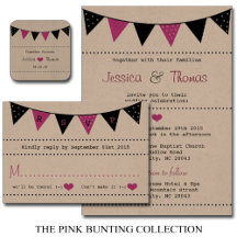 The Modern Pink Bunting Wedding Collection