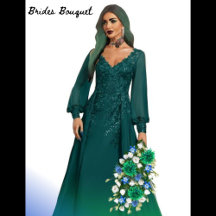 Black and green chrysanthemum floral wedding