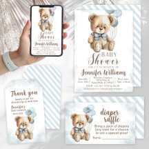 Bear balloon baby shower