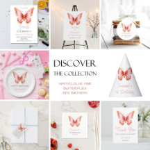 Watercolor butterflies - Kids Birthday