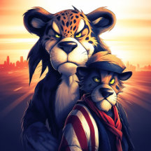 Carte Postale Lion Cute