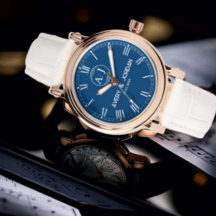 Lovers name monogram Personalized blue Watch