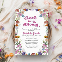 Love Is In Bloom Retro Bridal Shower Wildflower