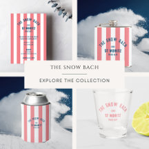 The Snow Bach Pink Cabana Stripe Bachelorette
