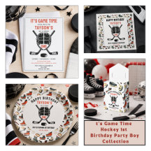 It’s Game Time Hockey 1st Birthday Collection