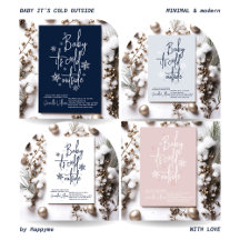 Minimalist simple modern winter Baby Shower