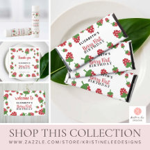 Berry First Birthday Strawberry Red