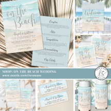 Summer Watercolor On The Beach Wedding