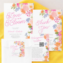 Love is in bloom pretty wildflowers bridal shower 