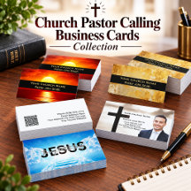 Church Pastor Calling Business Cards