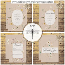 Rustic Wildflower Frame Blush Pink Wedding
