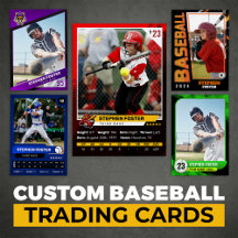 Custom Baseball Trading Cards with Photo
