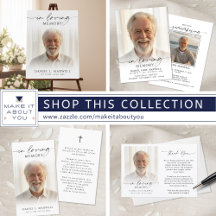 Minimal Funeral Photo In Loving Memory M2B-C2