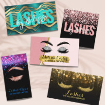 cosmetologist fashion Lash business cards