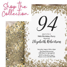 94th Birthday Gold Glitz Glitter Celebration