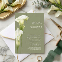 Bridal shower "Delicate calla lilies"