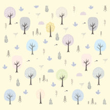Scandinavian Pastel Forest Pattern