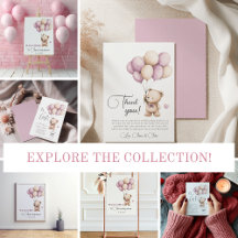 Girl Teddy Bear Bearly Wait Violet Beige Balloons