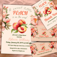 A Sweet Little Peach Summer Floral Baby Shower