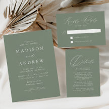 Modern Elegance Sage Green Wedding Collection