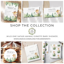 Wild One Safari Animal Giraffe Baby Shower