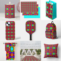 Rainbow Colors Patchwork Geometric Repeat Pattern