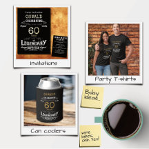 Legendary 60th Birthday Black And Gold Celebration