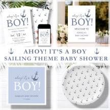 Ahoy It's A Boy   Sailing Theme Baby Shower 