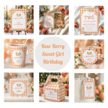 Gingham Sweet As A Peach Birthday