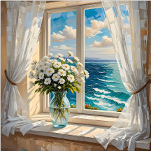 Pretty Ocean View from a Window