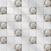 Tropical Beach Sand Dollar Accent Tiles