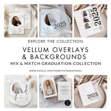 2026 Graduation Vellum Overlays & Backgrounds