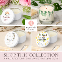 Bridal Shower Custom Candles Party Favor
