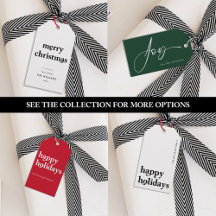 Minimalist Modern Christmas Holiday Gift Tags