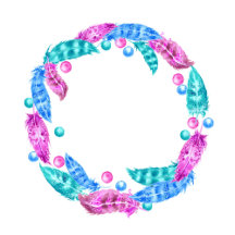 Florescent boho wreath