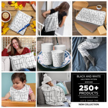 Black and White Line Stripes Pattern