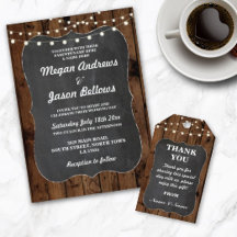 Wood & Chalk with Pretty String Lights 