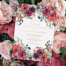 Watercolor Wildflowers Boho Wedding