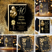 Gold Balloon Milestone Birthday Collection