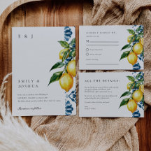 Lemon Citrus Positano Italian Wedding